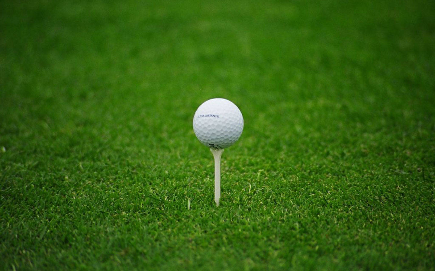 Golfflag på hvid tee på golfforløb tapet Wallpaper