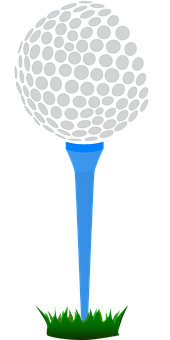 Golf Ballon Tee Vector PNG