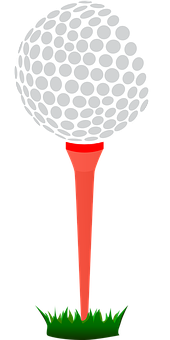 Golf Ballon Tee Vector PNG