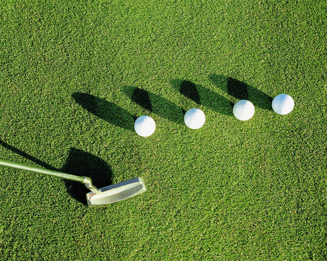 Golf Bold Shadow Golfer Skrivebordsbaggrund Wallpaper