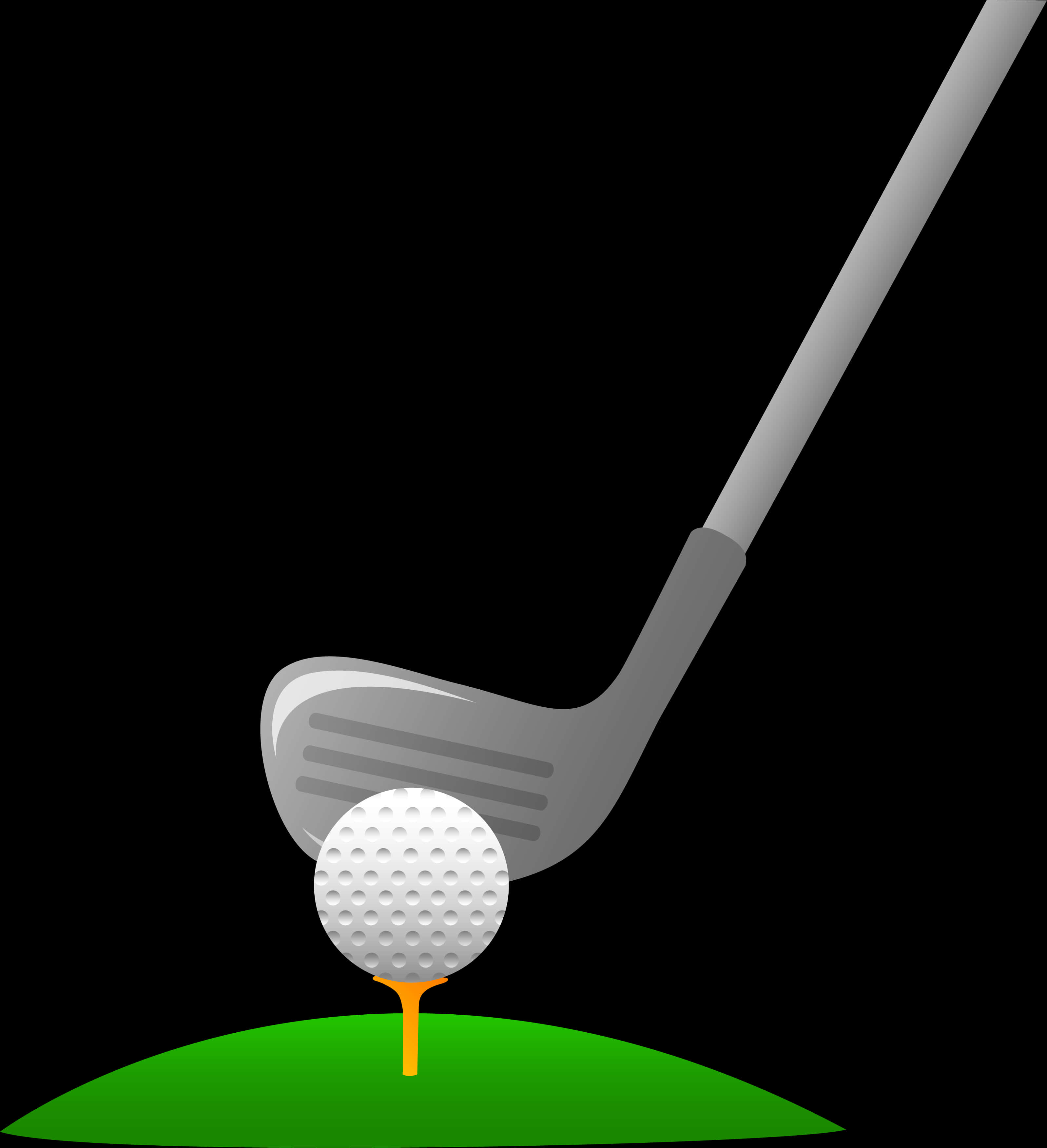 Golf Cluband Ball Readyfor Drive PNG