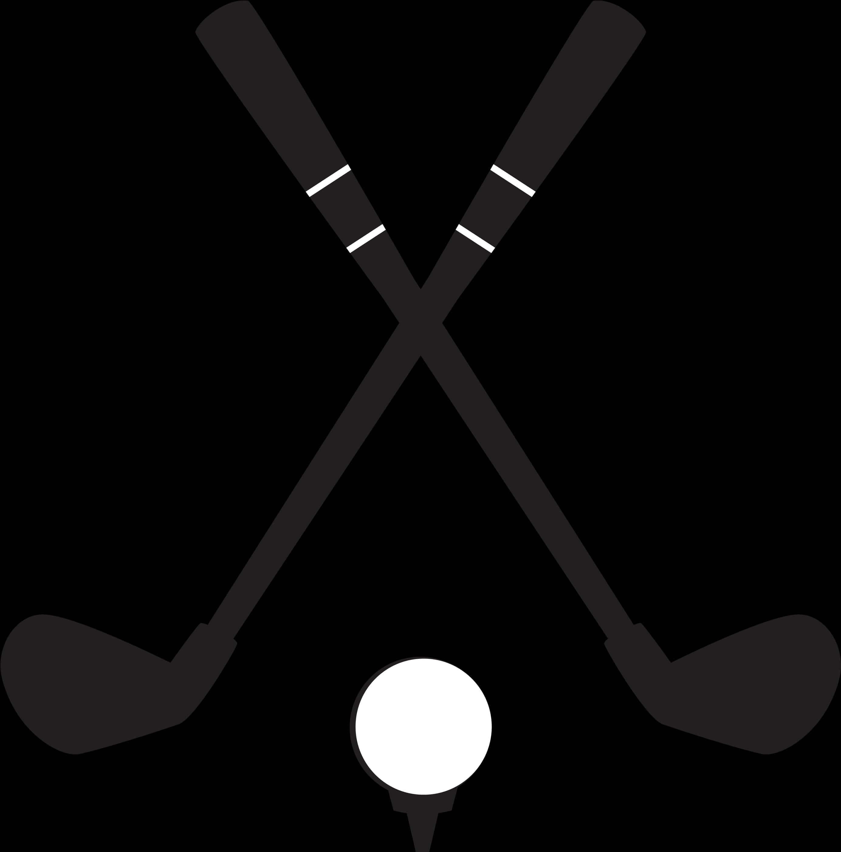 Golf Clubsand Ball Icon PNG