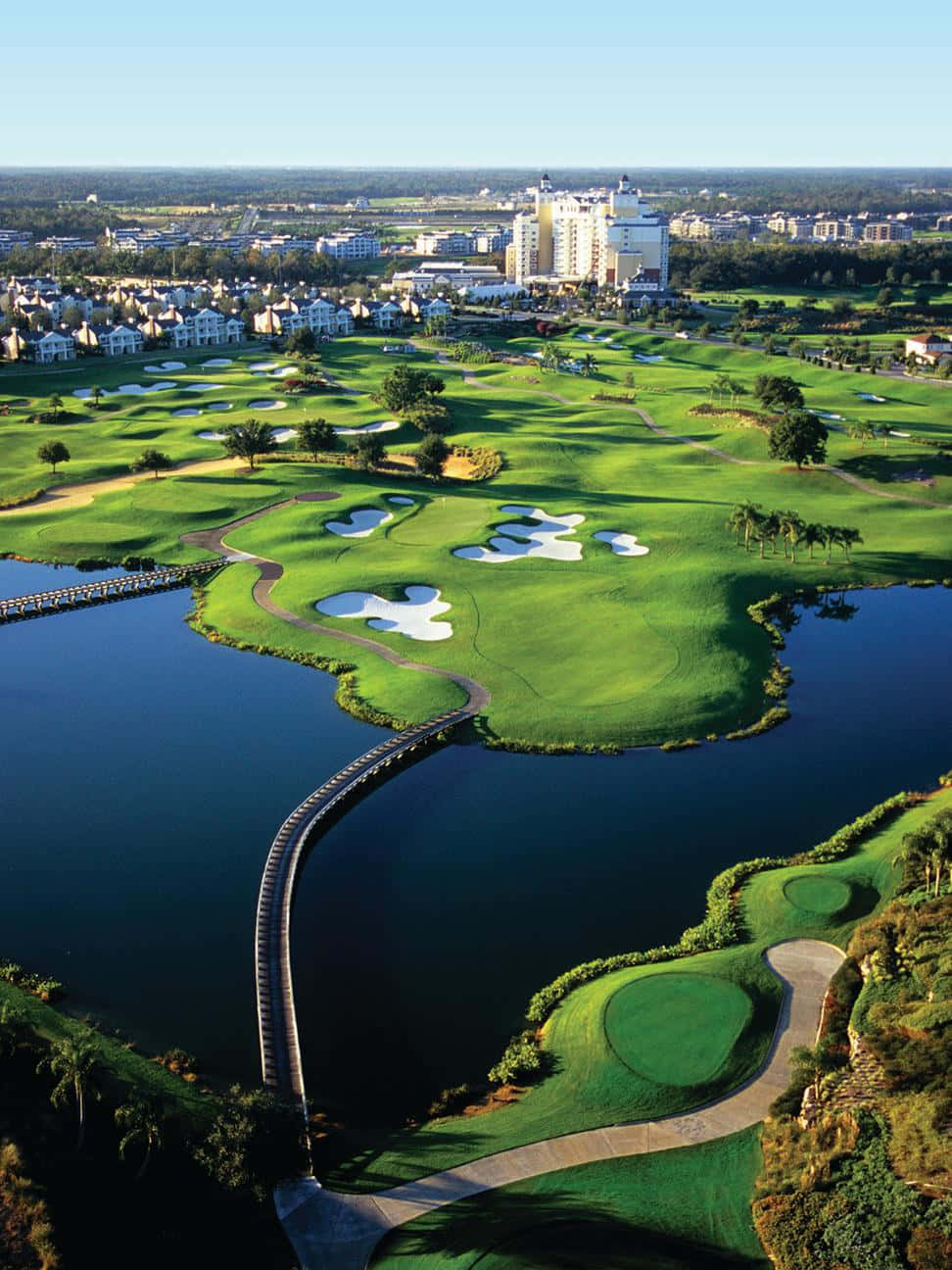 Enjoy the tranquil beauty of a golf course