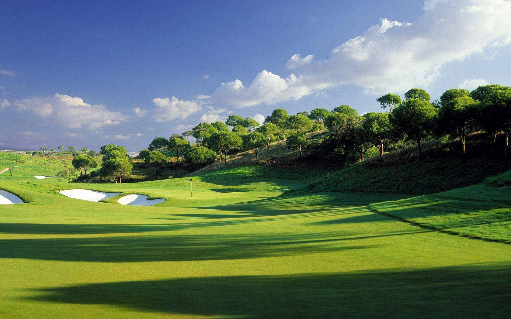 Golf Course Sand Traps Golfing Desktop Wallpaper