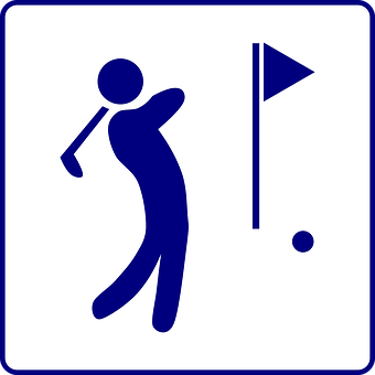 Golf Swing Sign Icon PNG