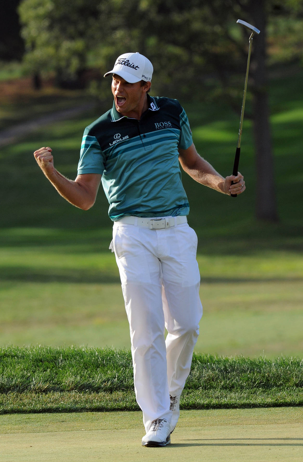 Golfer Celebrating Victoryon Course.jpg Wallpaper