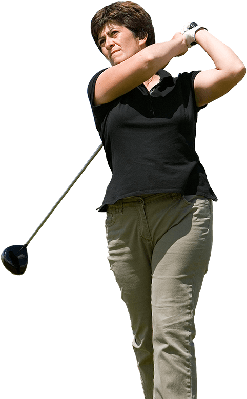 Golfer Mid Swing Transparent Background.png PNG