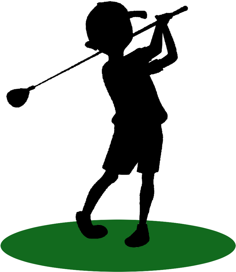 Golfer Silhouette Swinging Club PNG