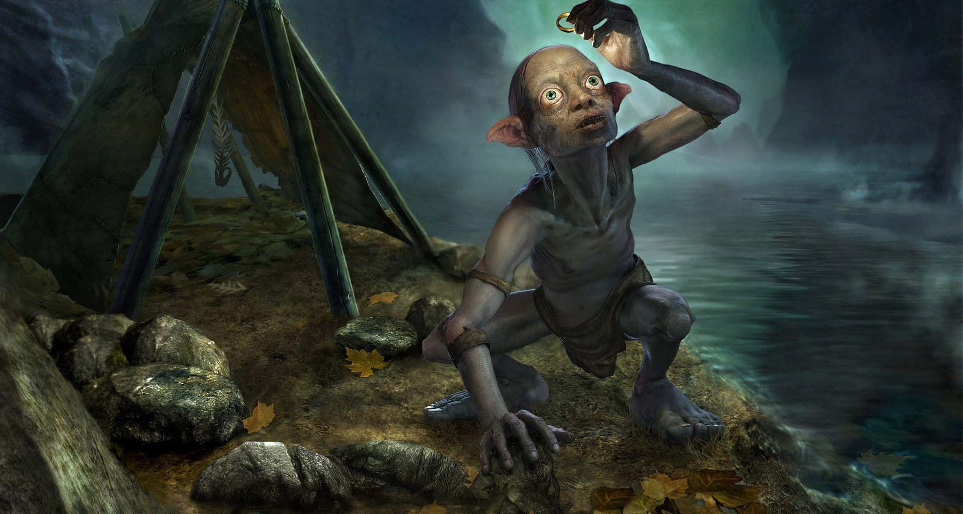 Gollum,un Personaggio Iconico Nella Serie Del Signore Degli Anelli.