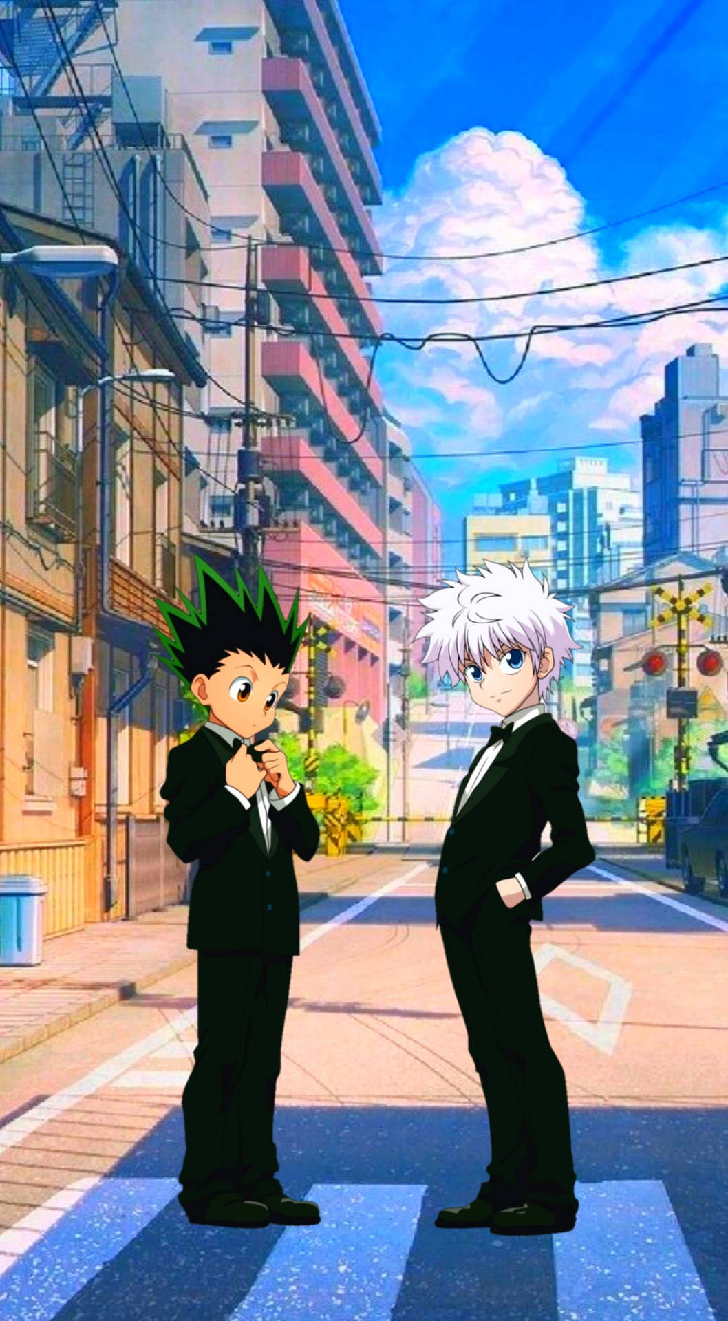 Download Gon And Killua In Suits Wallpaper 