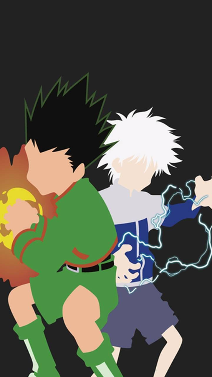 Gon And Killua With Their Powers Wallpaper
