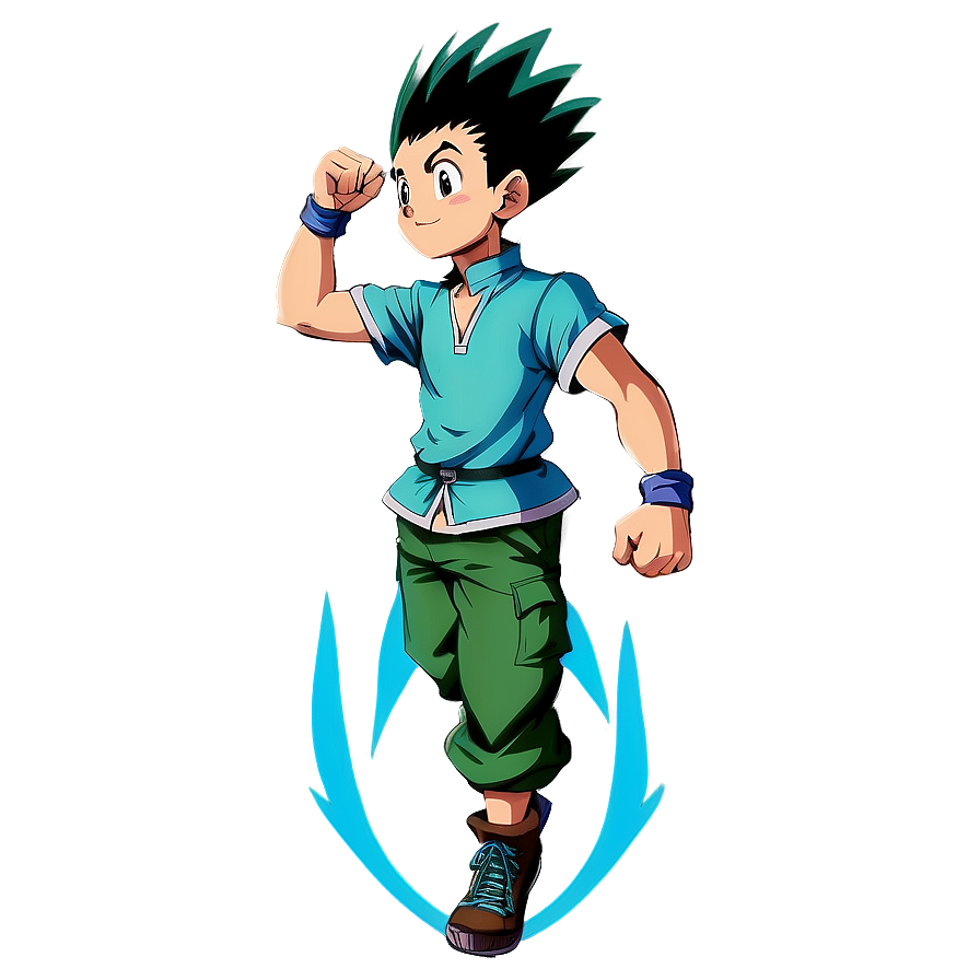 Gon Freecss Climbing Pose Png 06252024 PNG