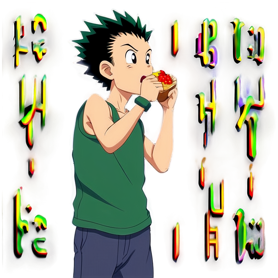 Gon Freecss Eating Moment Png 06252024 PNG