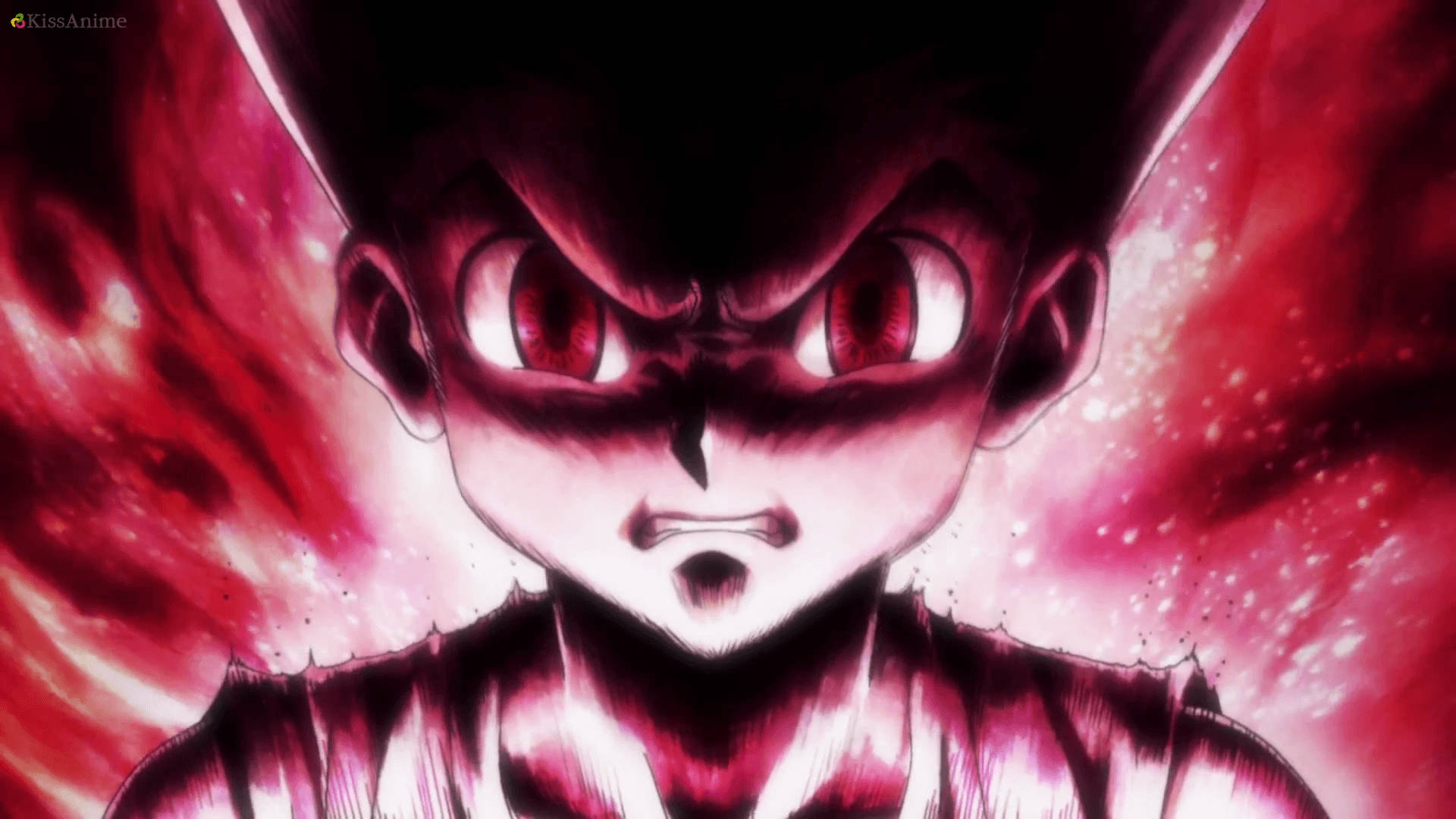 Gon Freecss Red Glowing Aura Background