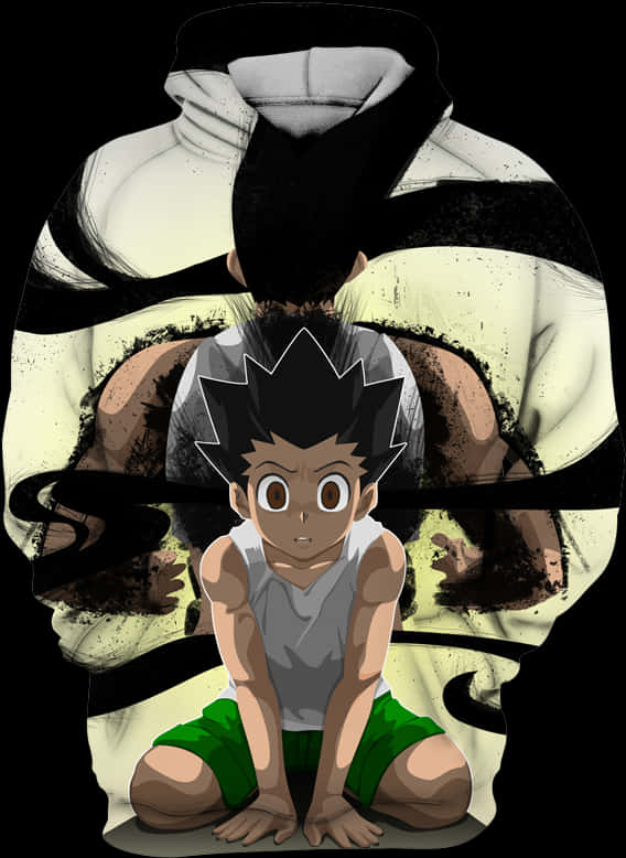 Gon Freecss Shadowed Figure PNG