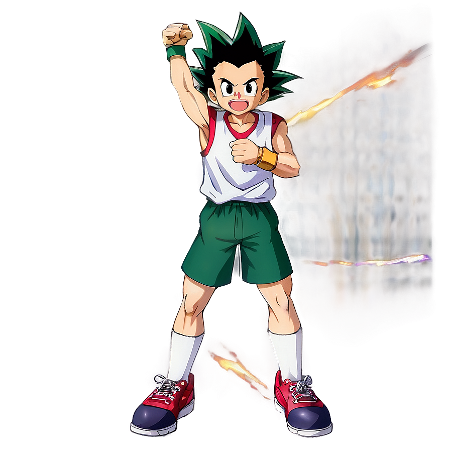 Gon Freecss Victory Pose Png 50 PNG