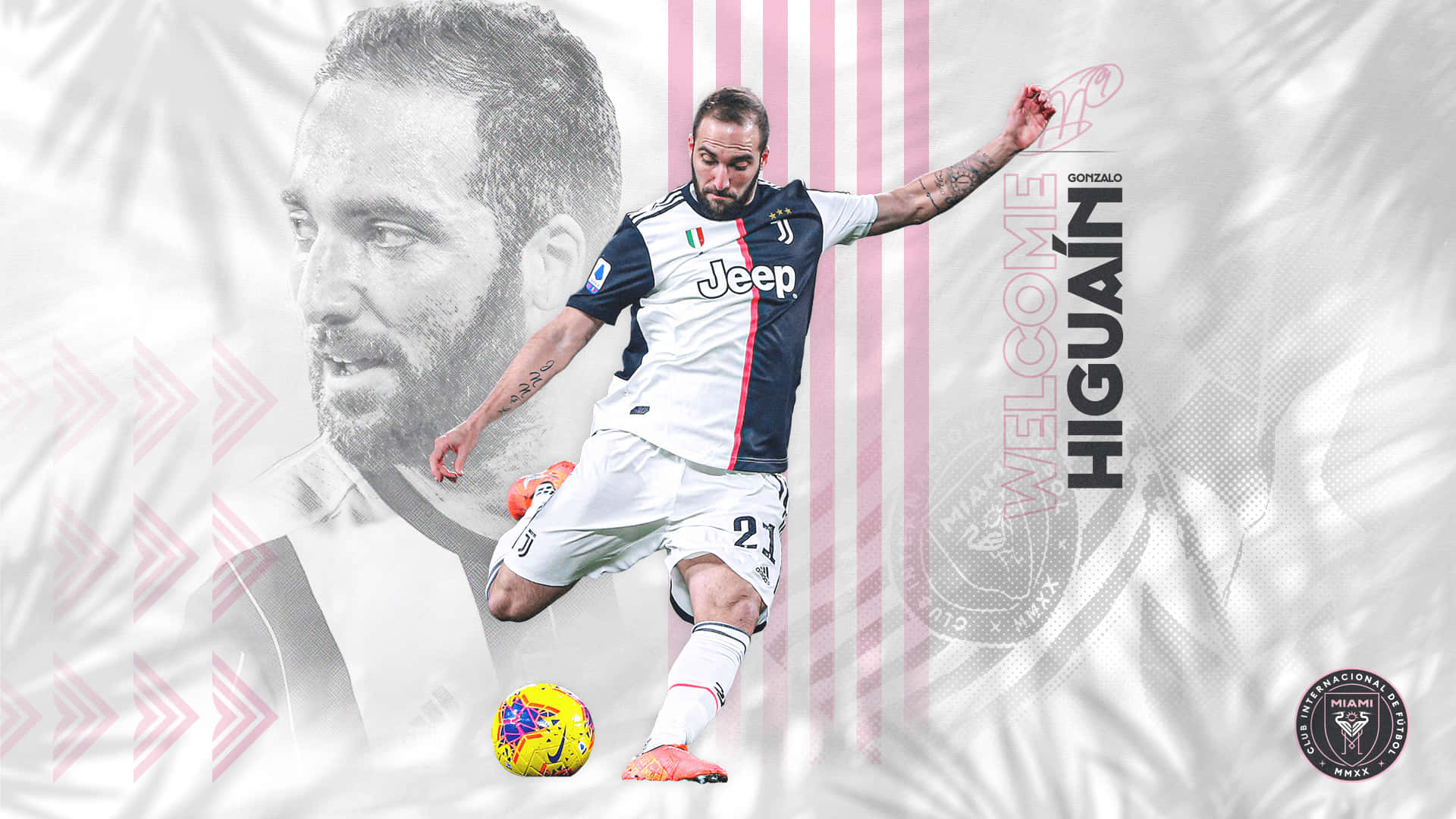 Gonzalohiguain Juventus Kick Fan Art - Gonzalo Higuain Juventus Spark Fan Konst Wallpaper