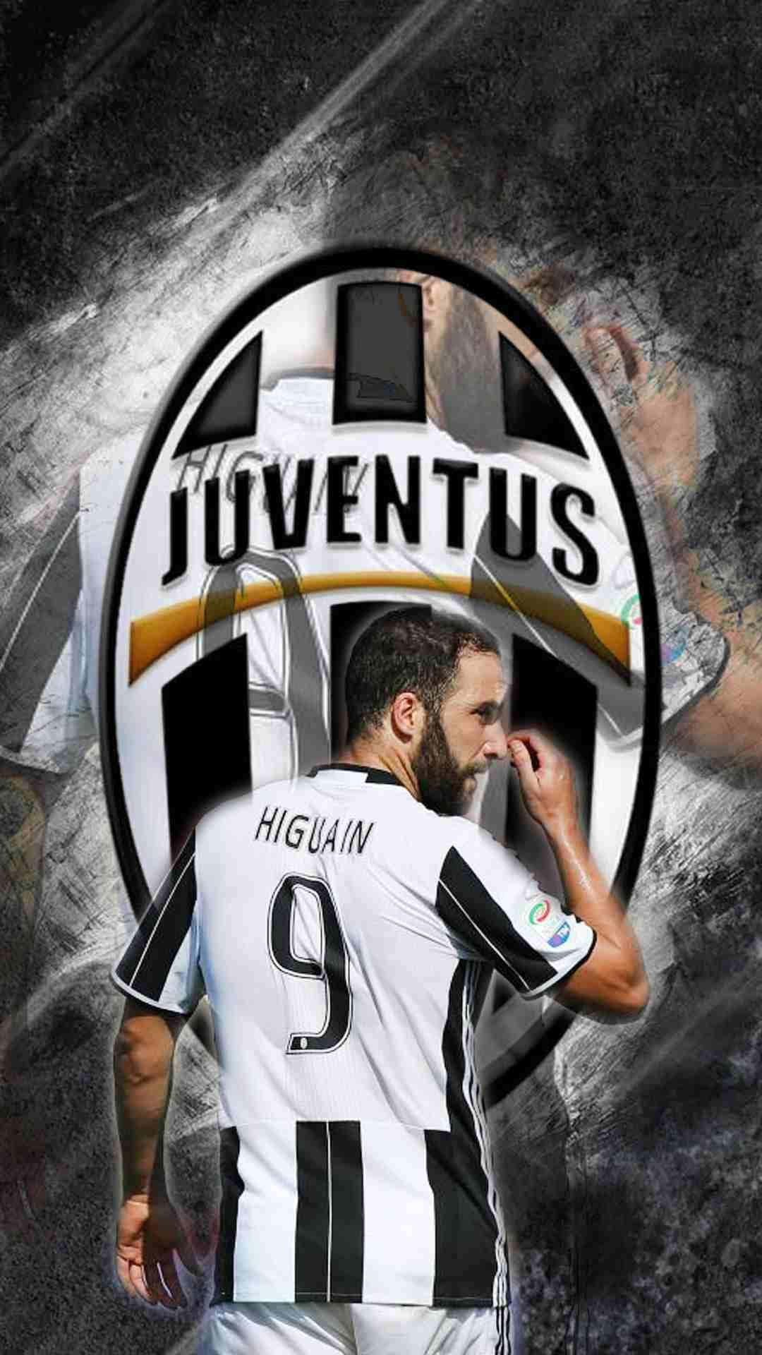 Gonzalo Higuain Juventus Logo Fodbold Tapet Wallpaper