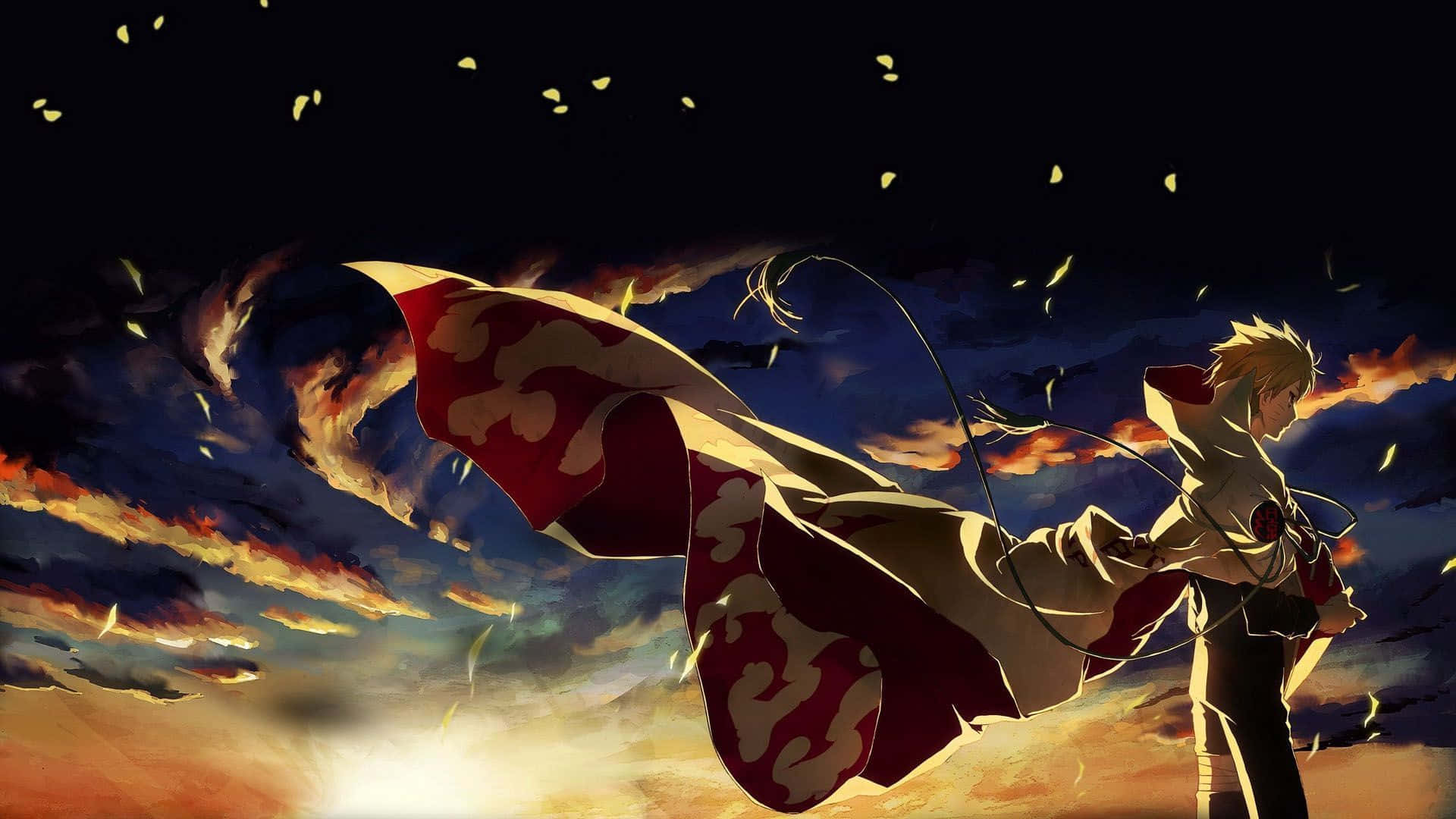 God anime Naruto Uzumaki Cape Windmill Skinne væg billede Wallpaper