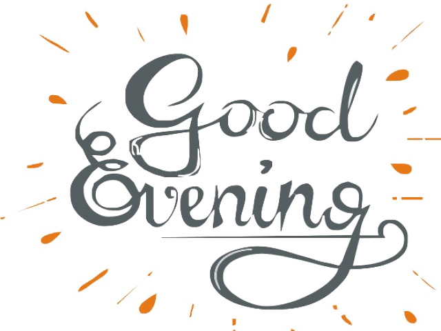 Good Evening Calligraphy PNG