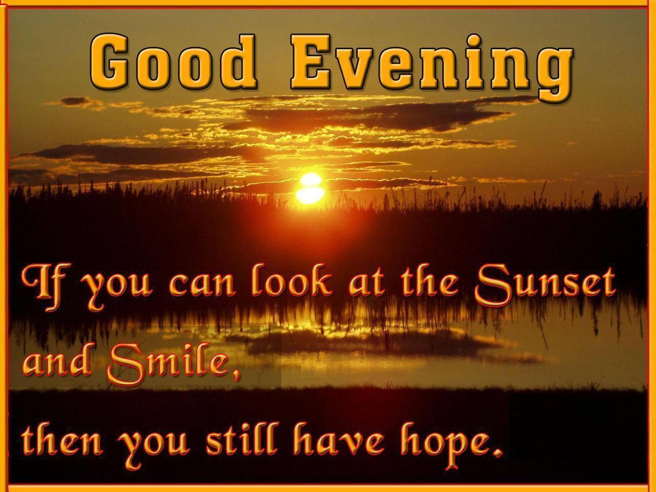Good Evening Sunset Wallpaper