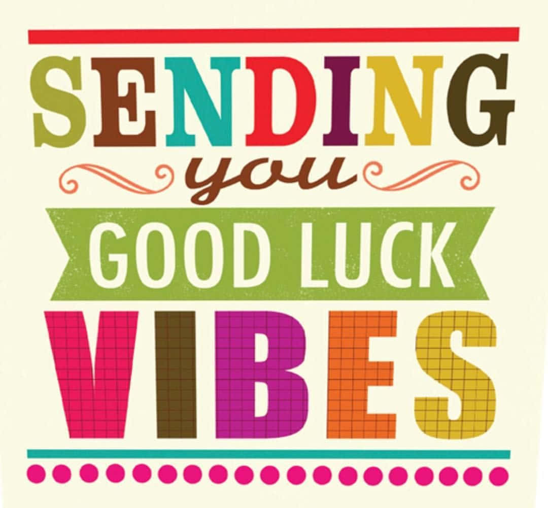 A Greeting Card That Says Sending You Good Luck Vibes