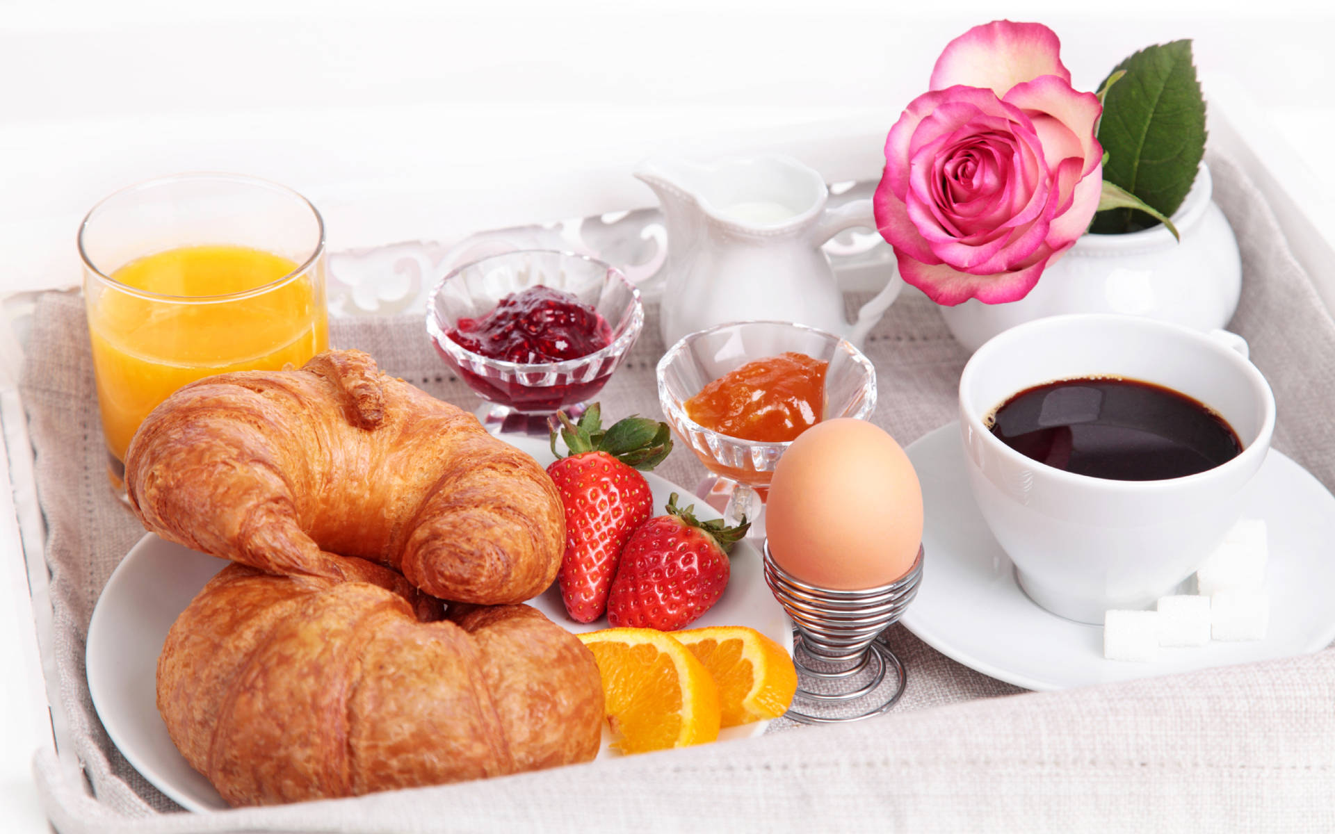 Good Morning Breakfast Tray Wallpaper