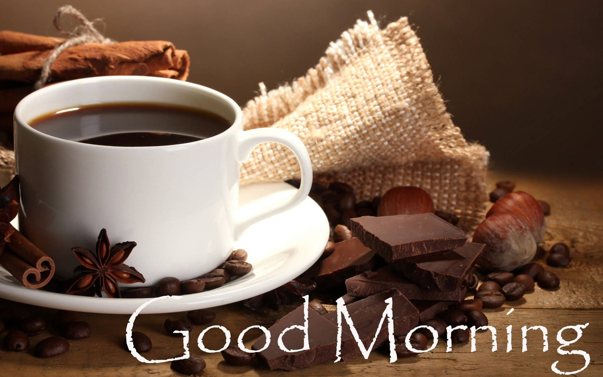 Good Morning Coffee And Chocolates Wallpaper