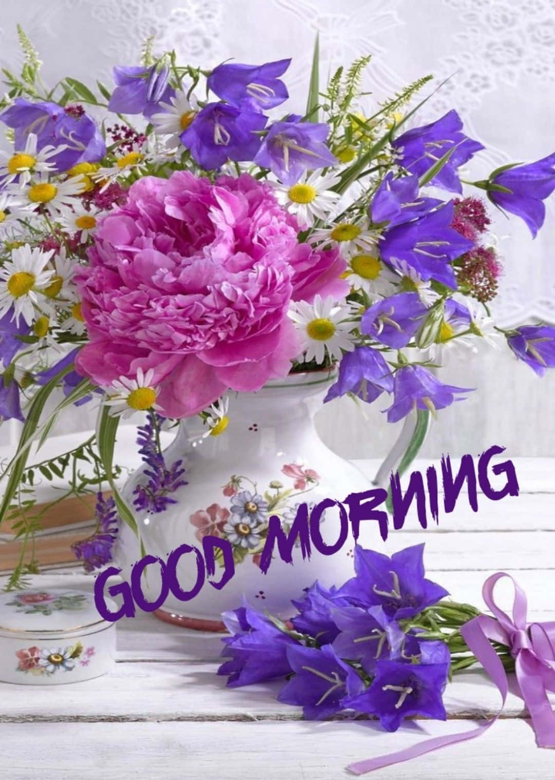 Download Good Morning Violet Purple Flower Picture | Wallpapers.com
