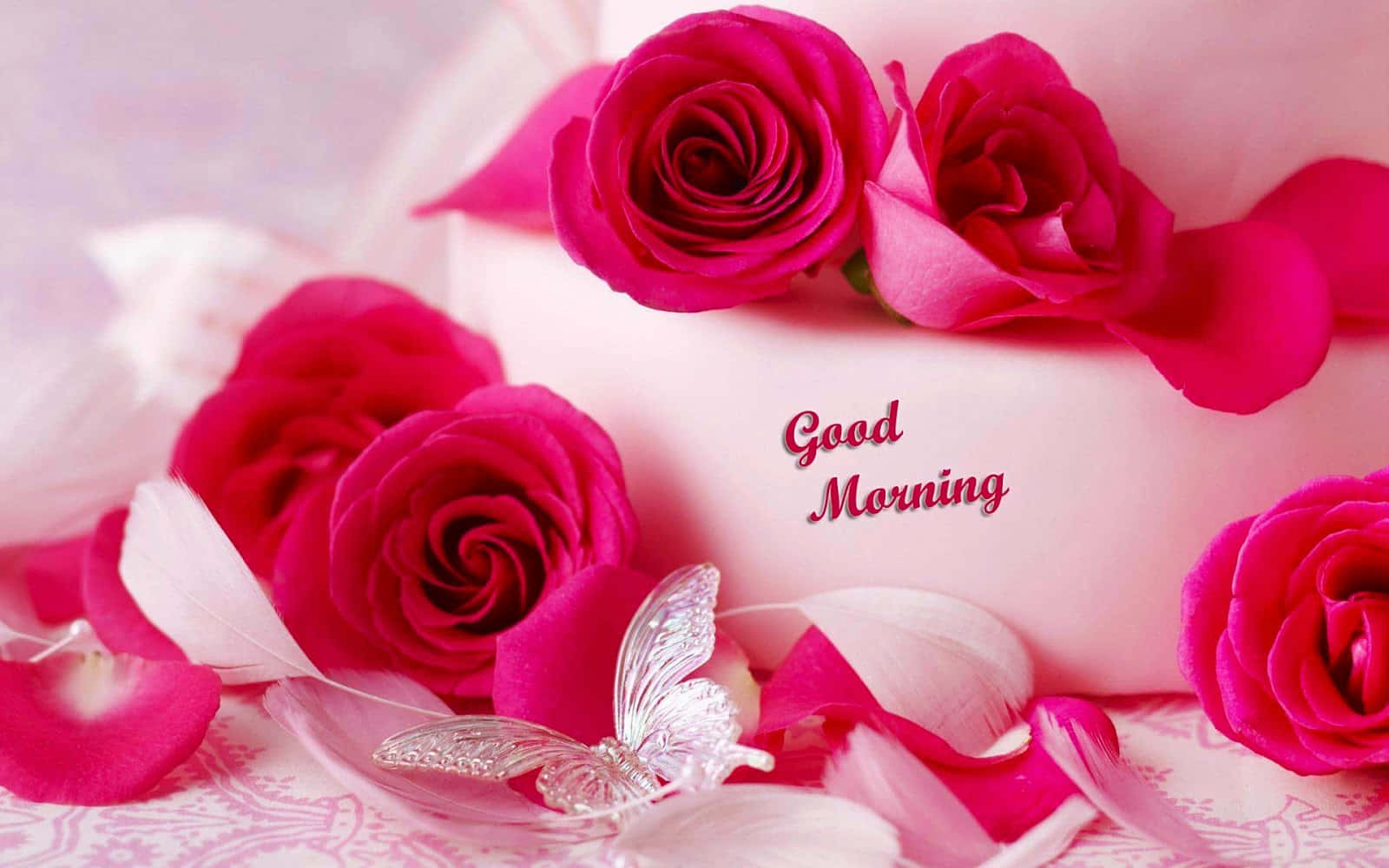Good Morning Cute Red Flower Picture