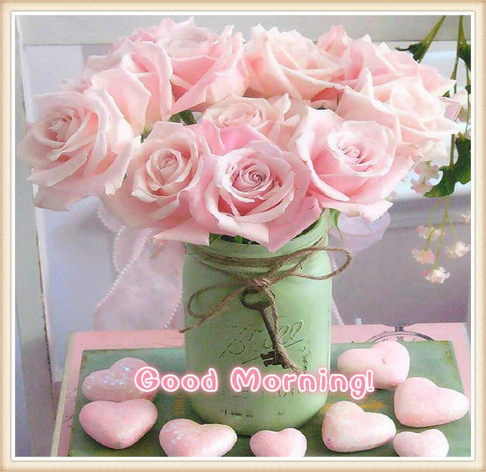 Good Morning Baby Pink Flower Picture