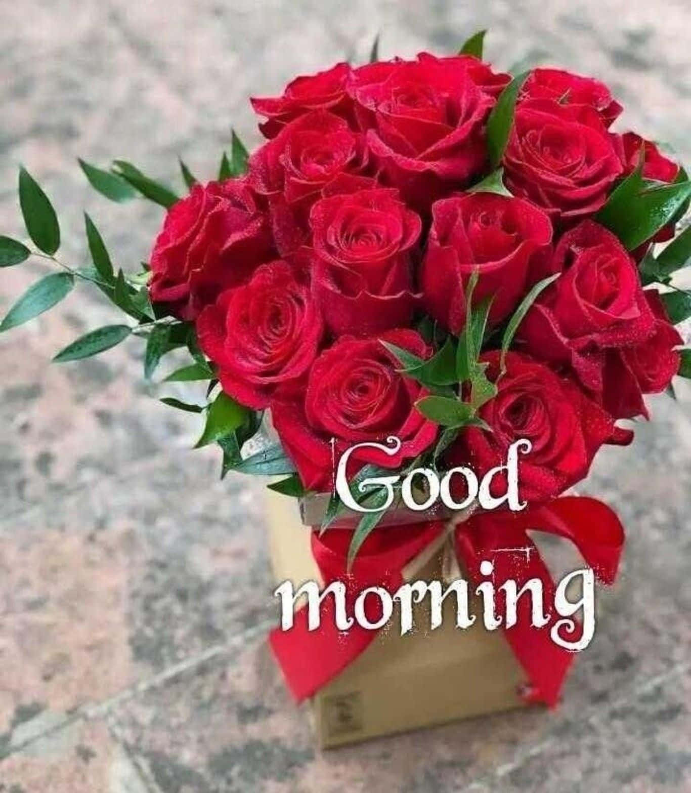 Good Morning Red Bouquet Flower Picture