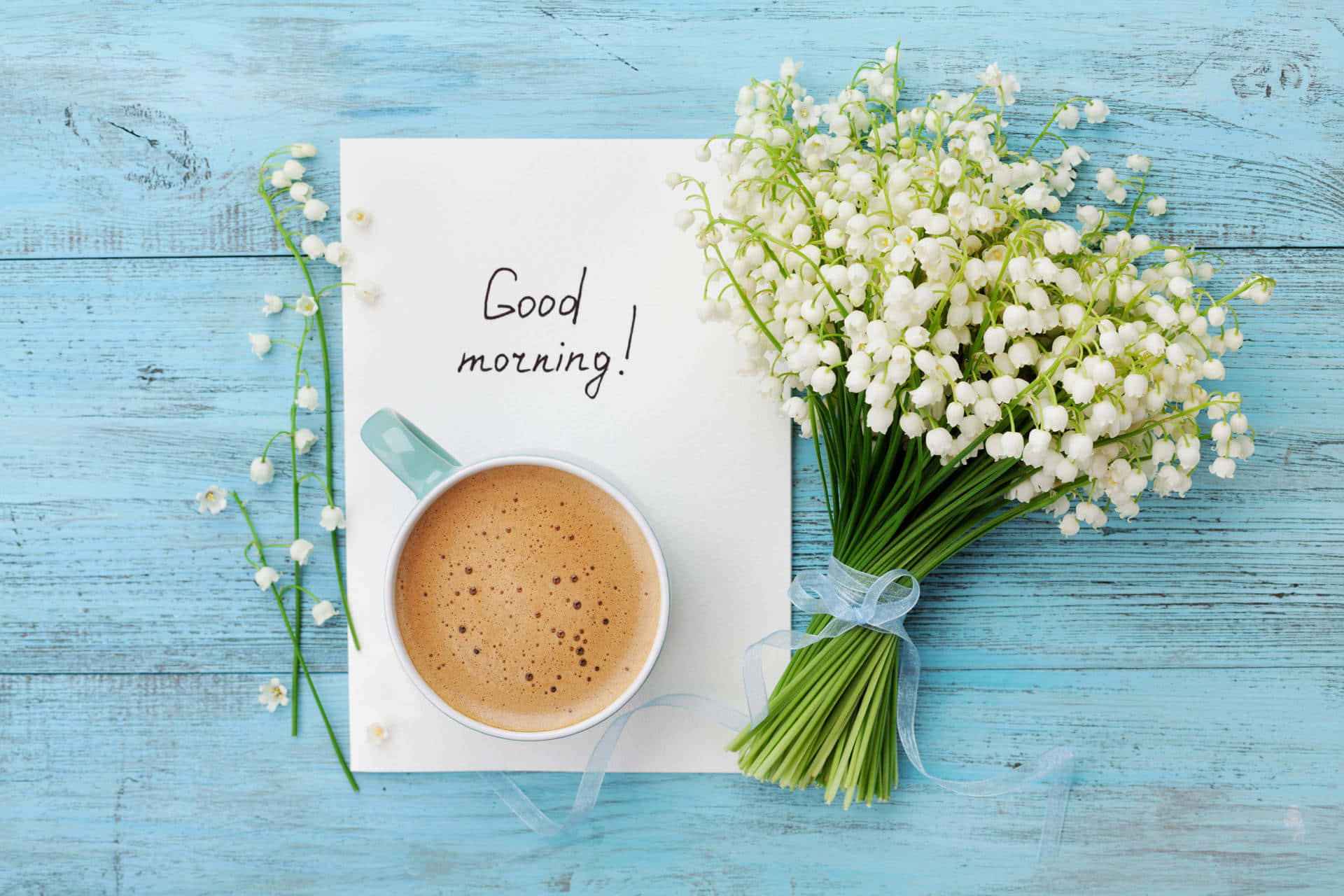 Bon Matin Vendredi Café Et Fleurs Fond d'écran