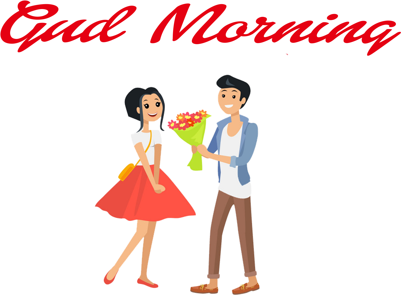 Good Morning Greeting Cartoon PNG