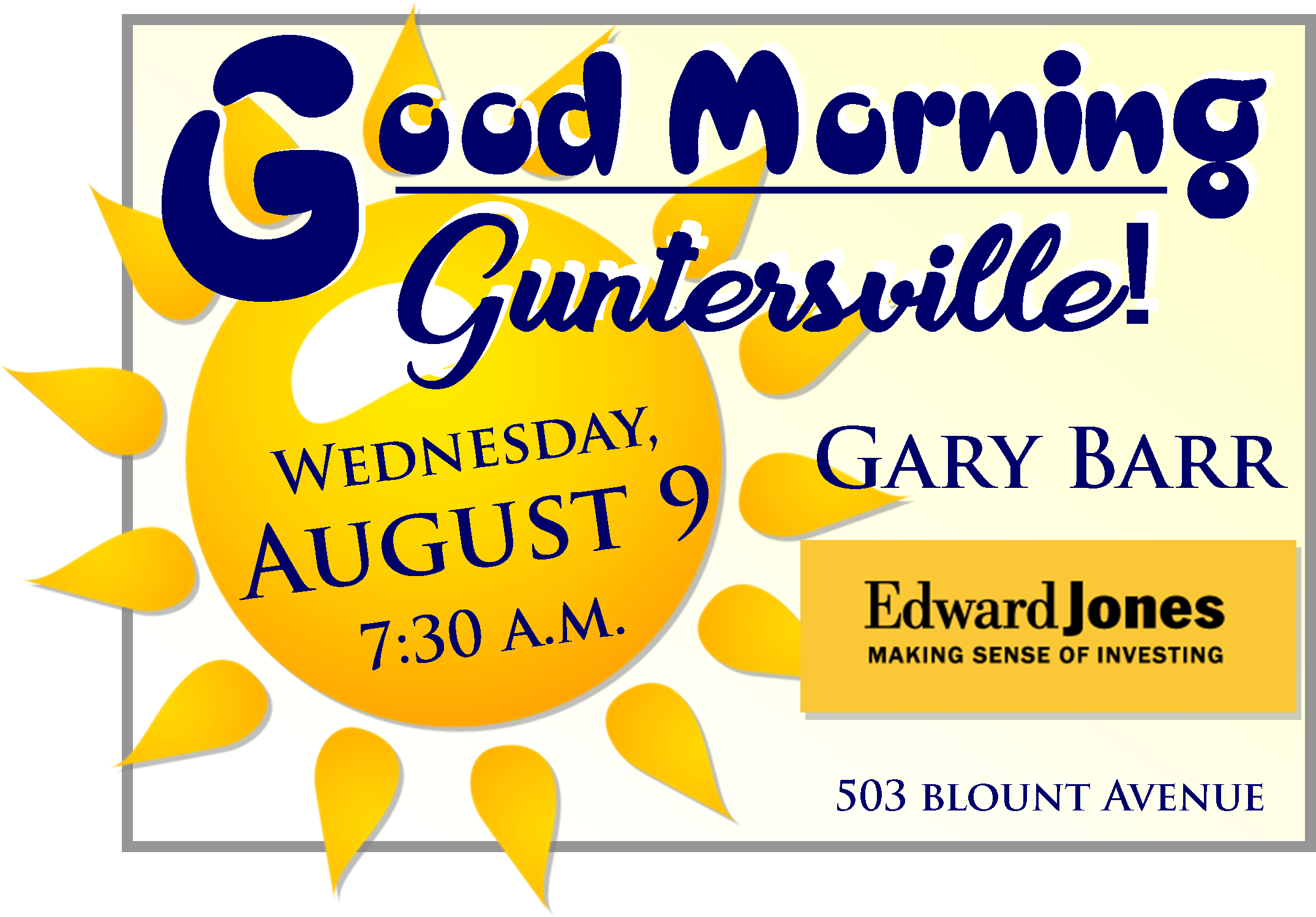 Good Morning Guntersville Event Poster PNG