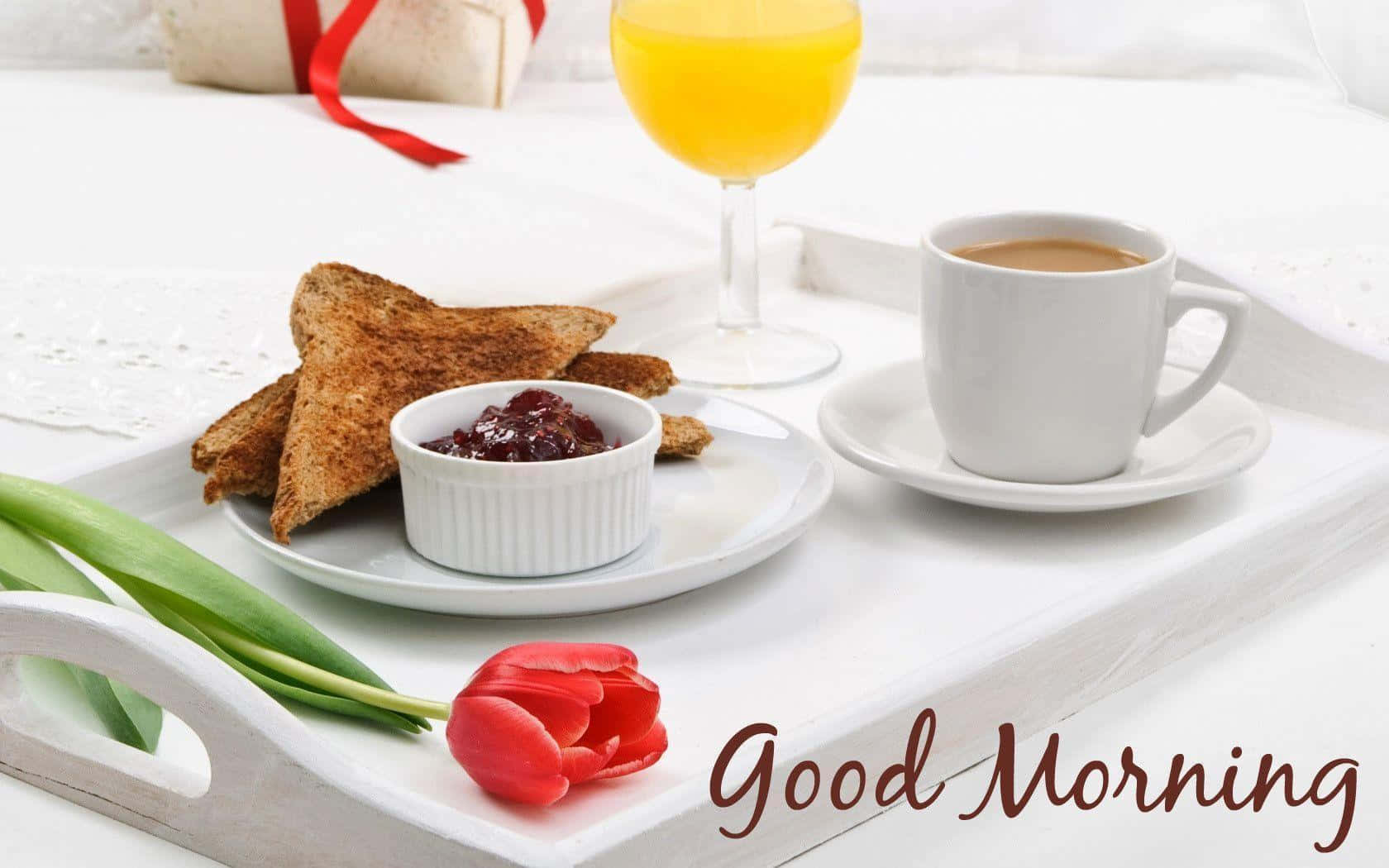 Godmorgon Frukostkaffe Bild