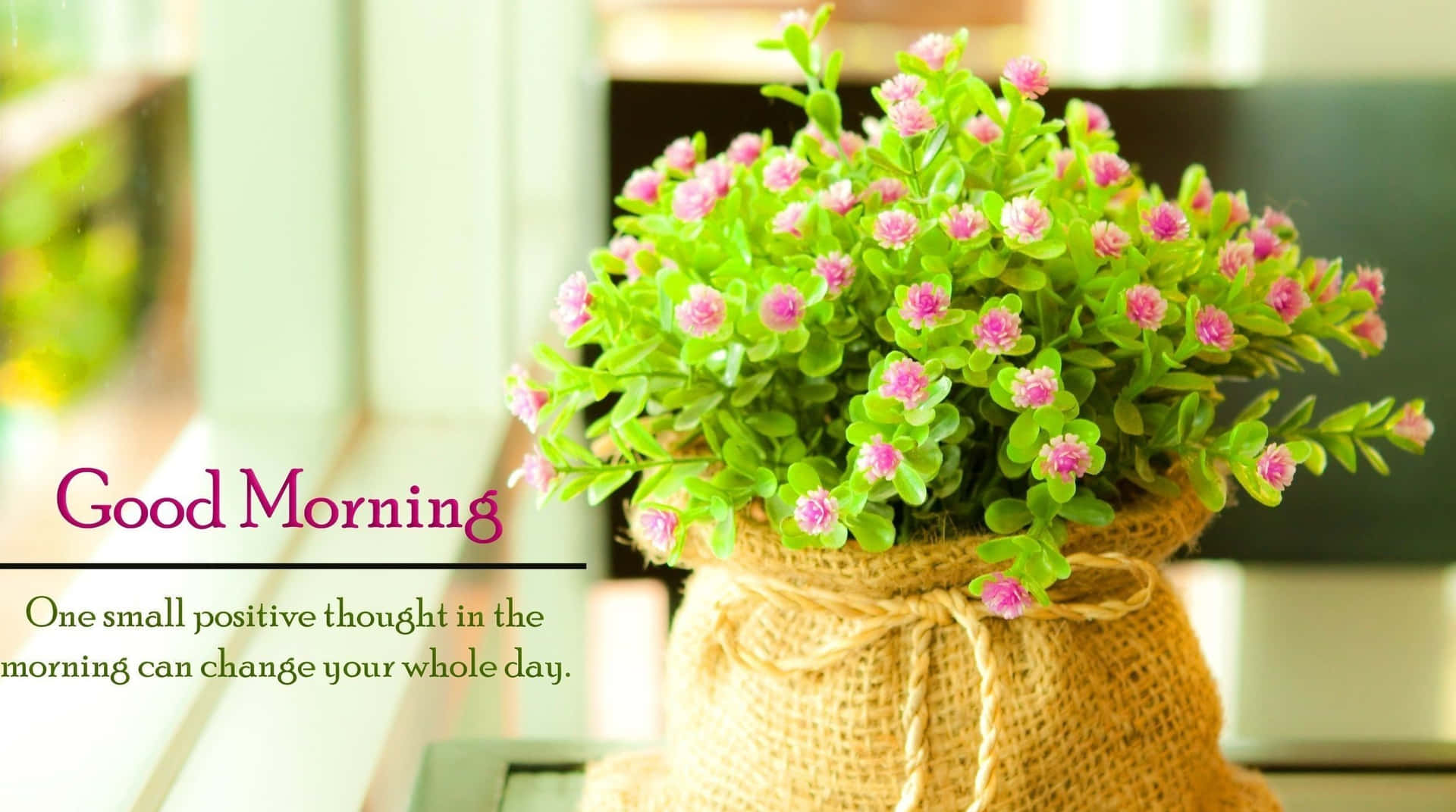 Godmorgon Blomsterdekoration Bild