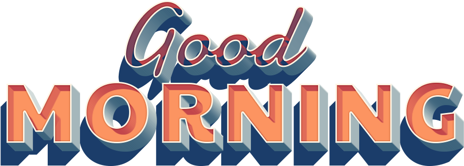 Good Morning Text Graphic PNG