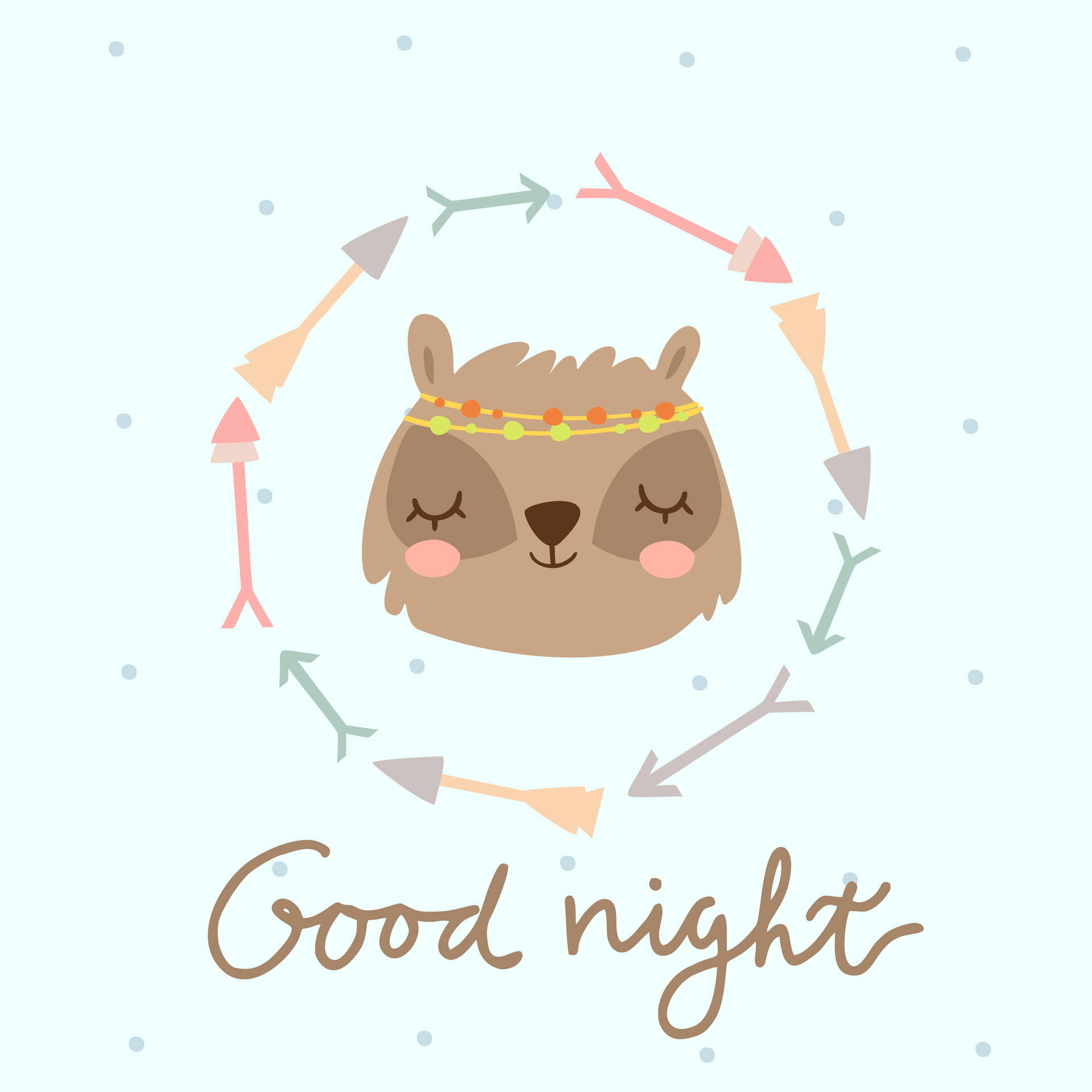 Good Night Bear Wallpaper
