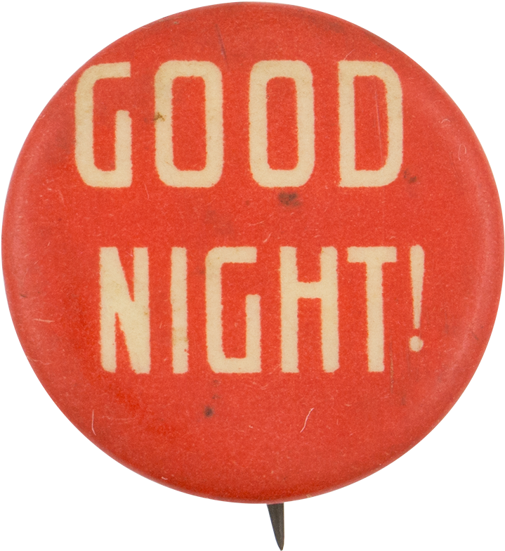 Good Night Button Pin PNG