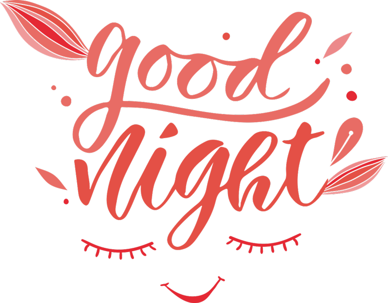 Good Night Calligraphy PNG