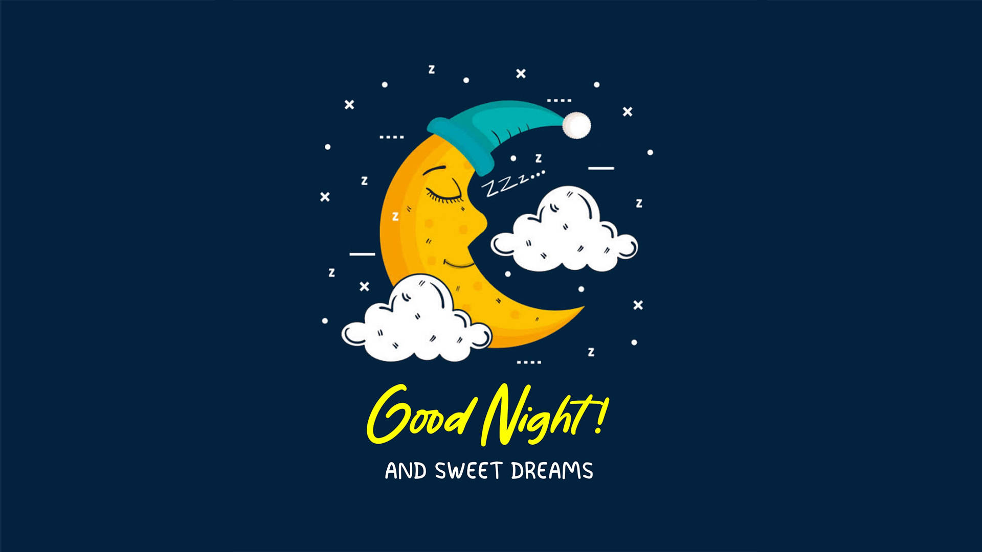 Good Night Sleeping Moon Wallpaper