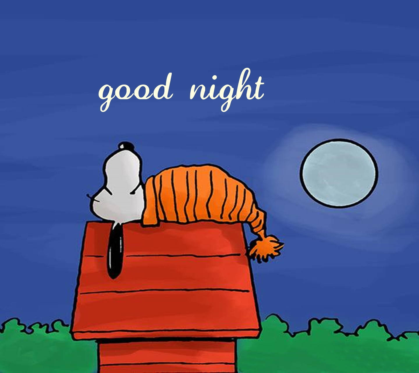 Good Night Sleeping Snoopy Wallpaper
