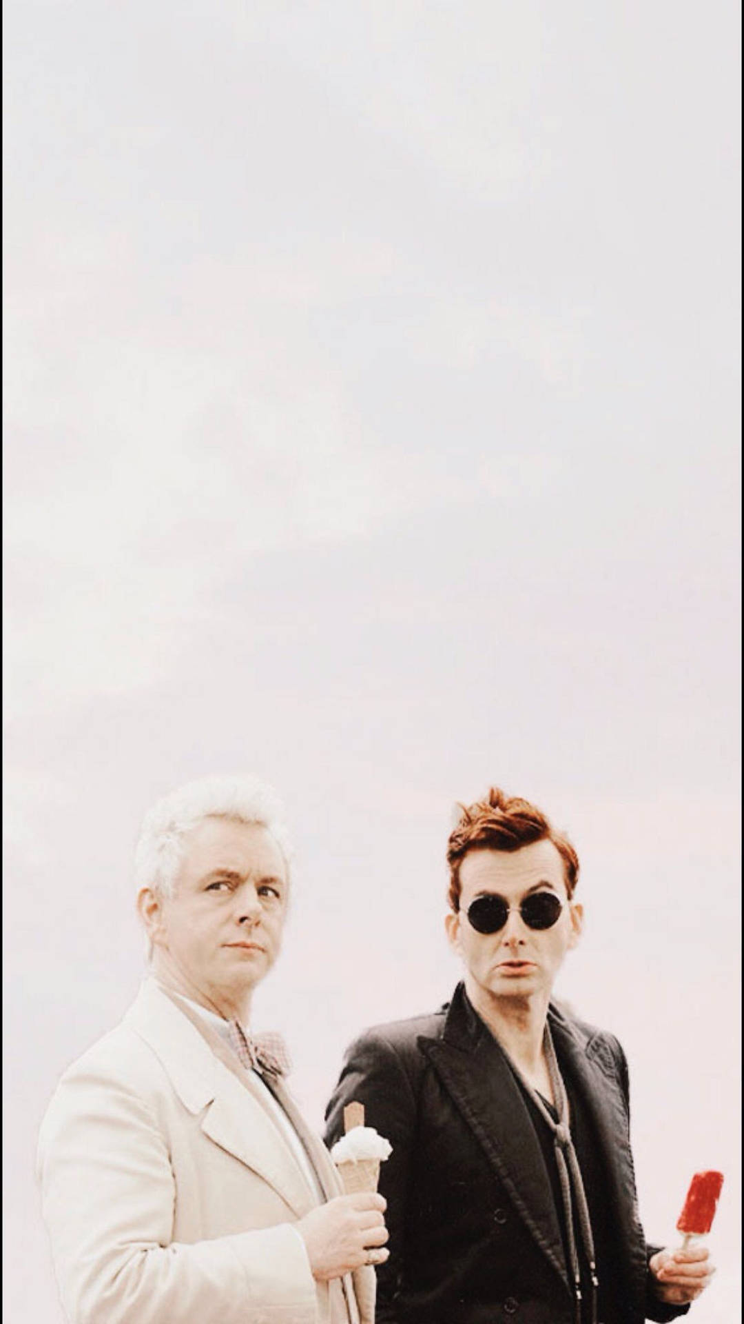 Good Omens Aesthetic Aziraphale And Crowley Background
