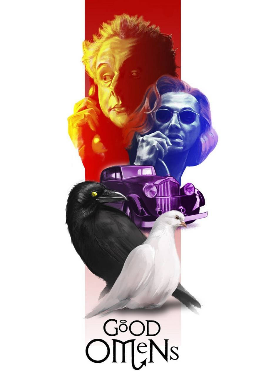 Good Omens Colorful Poster