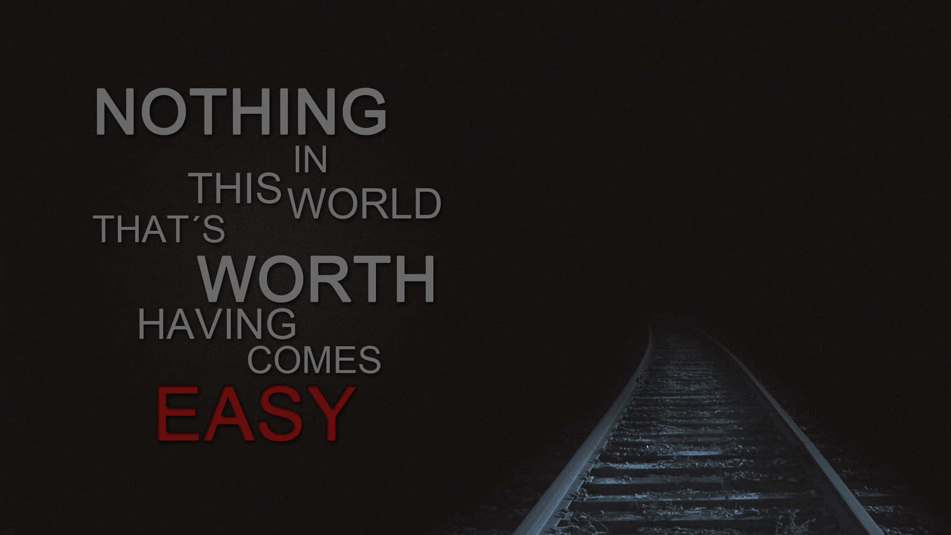 Nothing In This World That's Having Worth Comes Easy Wallpaper
