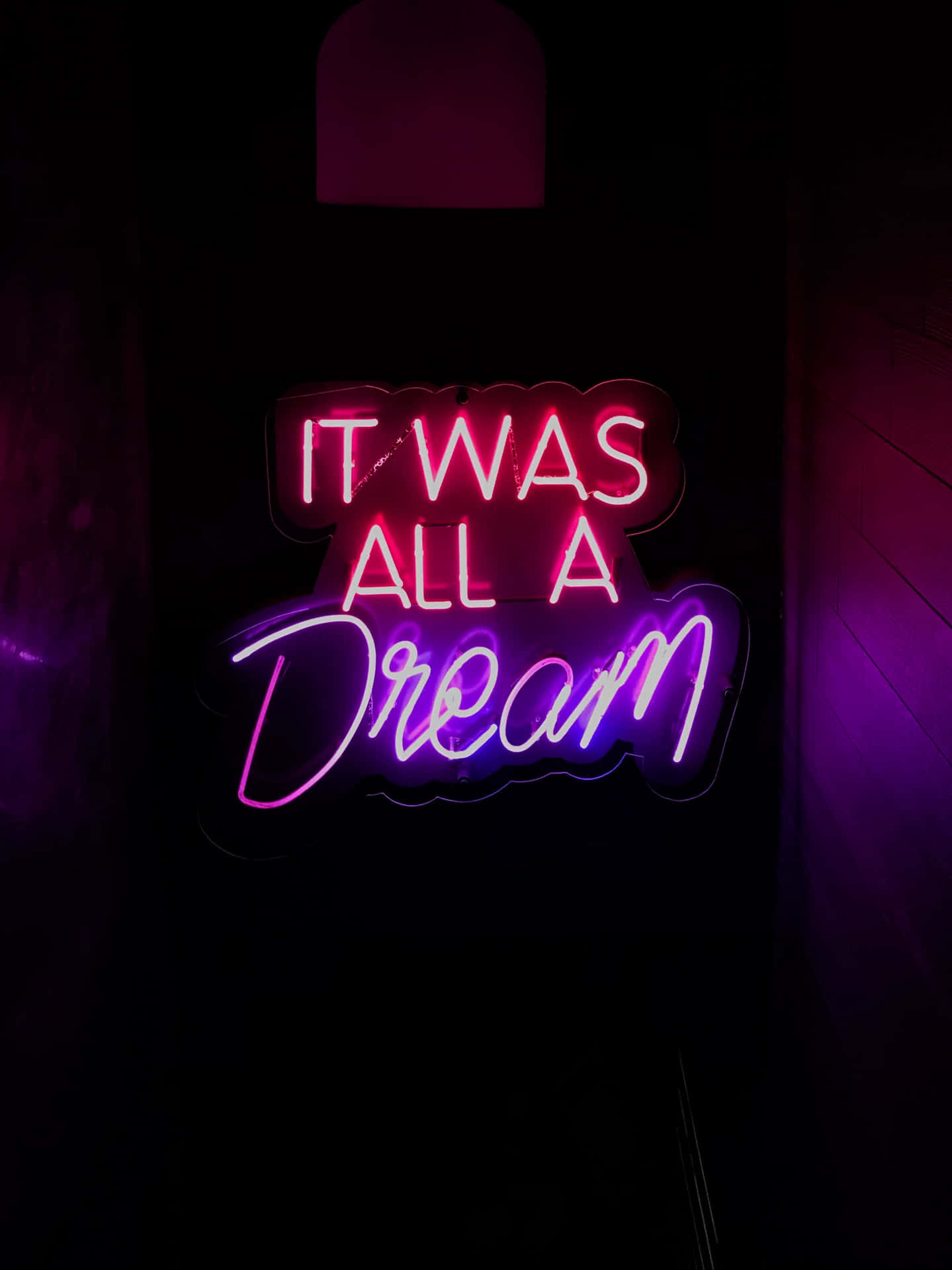 Det var alt en drøm neon skilt Wallpaper