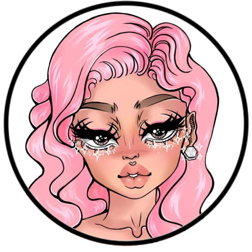 Cartoon Pink Hair Good Tiktok Profile Picture