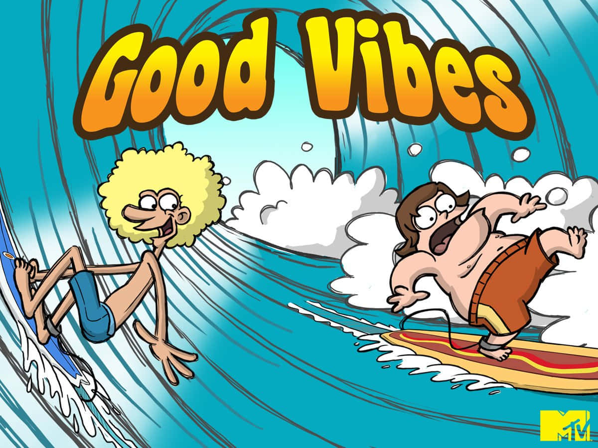 Good Vibes Characters Woodie And Mondo Wallpaper