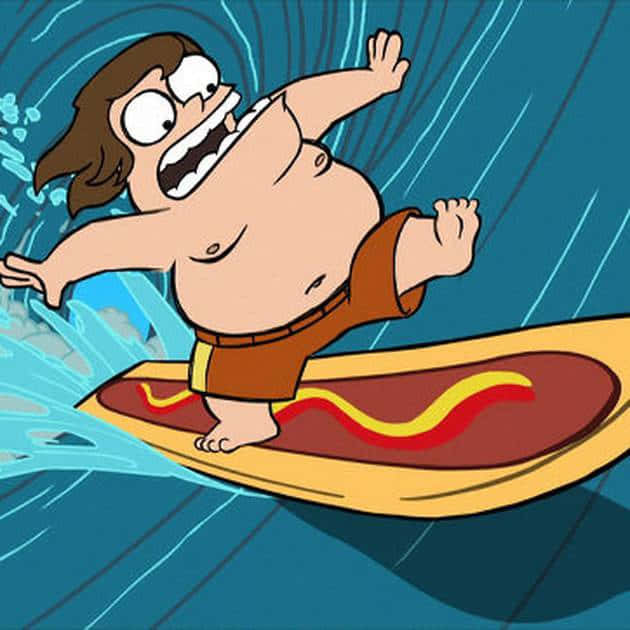 Good Vibes Mondo Hotdog Surfboard Wallpaper